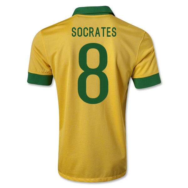 1314 Brazil 8 Socrates Yellow Home Jersey Shirt Replica - Official