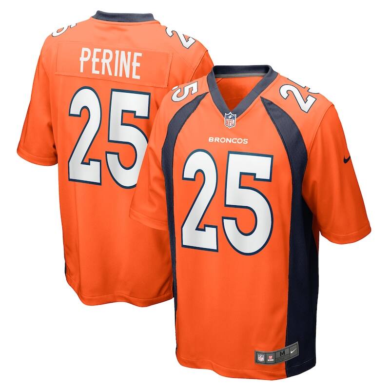 None Samaje Perine DEN Broncos Great Value Replica Jersey Football App