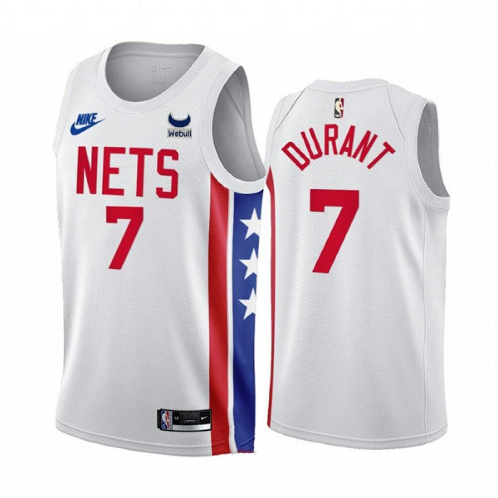 Classic Jersey Brooklyn Nets Kevin Durant7 White - Classic Edition
