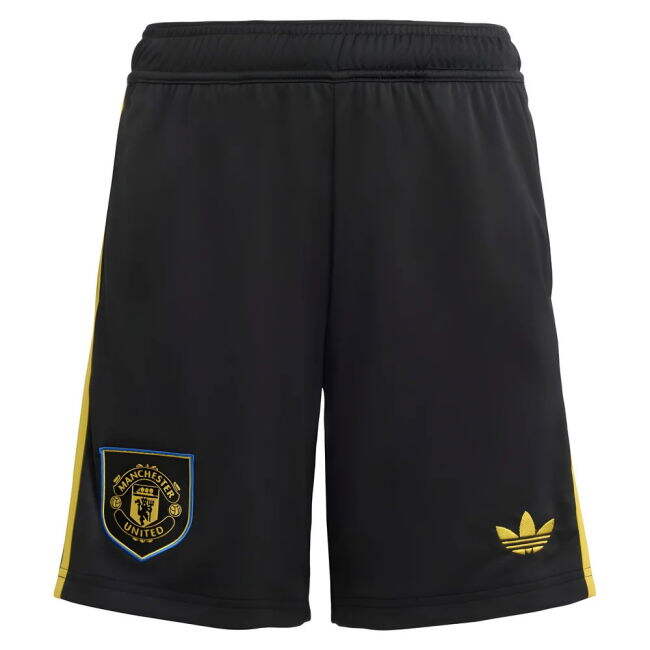 2025-2026 Man Utd Third Shorts (Black) - Kids