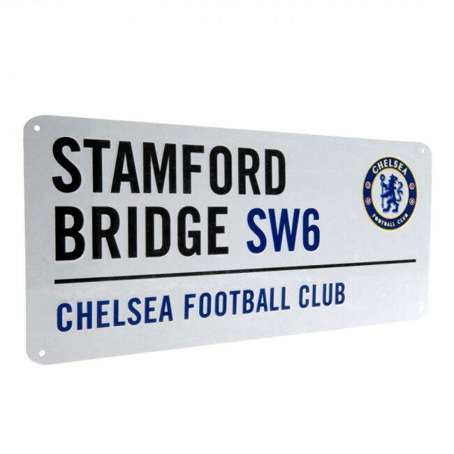 Chelsea FC White Street Sign