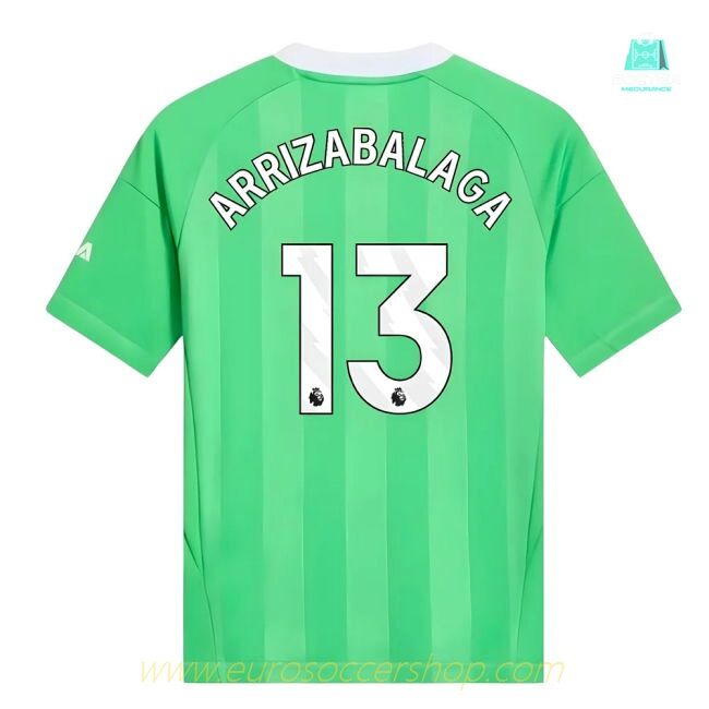 2025-2026 Arsenal Third Goalkeeper Shirt (Green) - Kids (Arrizabalaga 13)
