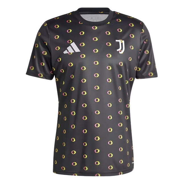 2024-2025 Juve Shirt (Black) Moisture Wicking Stretch Fabric
