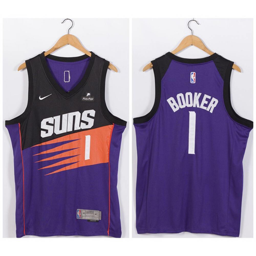 Classic Men's Phoenix Suns #1 Devin Purple Basketball Jersey