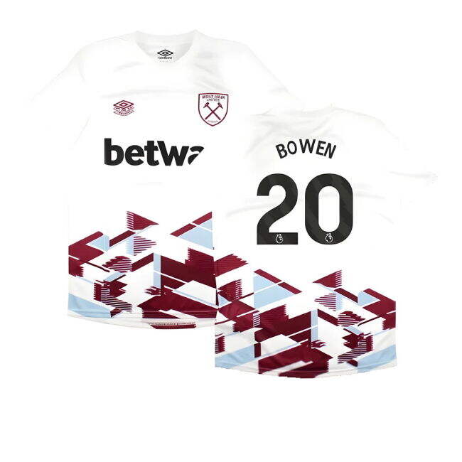 West Ham Genuine 2023-2024 West Ham Warm Up Jersey (White) (BOWEN 20)