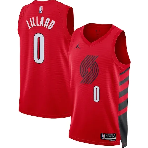 Damian Lillard POR Swingman Jersey - genuine team-jersey - Red