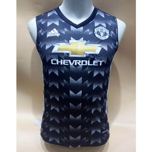 Manchester United Black White 201718 Vest Soccer Jersey Shirt -