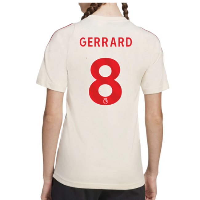 replica 2025-2026 Liverpool Training Tee (White) - Kids (Gerrard 8)