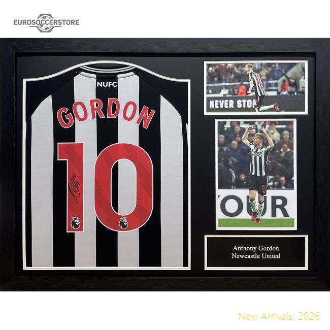 Luxury Newcastle United Fc Gordon Signed Shirt (framed) - Great Value