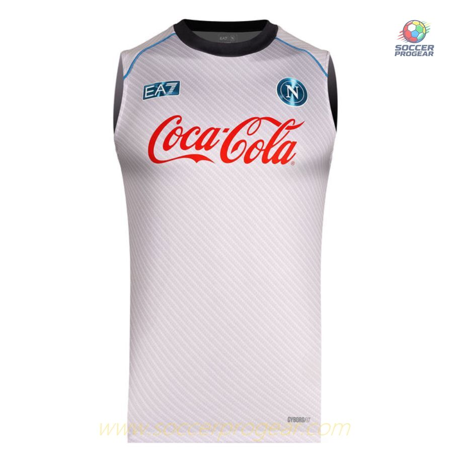 NAPLES 2025/26 Collection TRAINING SILVER SLEEVELESS JERSEY
