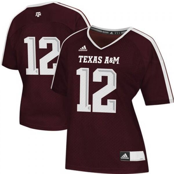 Texas A&m Aggies Women 12th Man #12 Adidas Team Color Elite Series