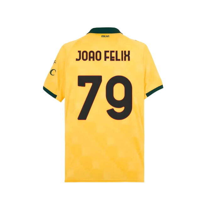 Supporter Acm Ac Milan Third Shirt Joao Felix #79 Authentic Design...