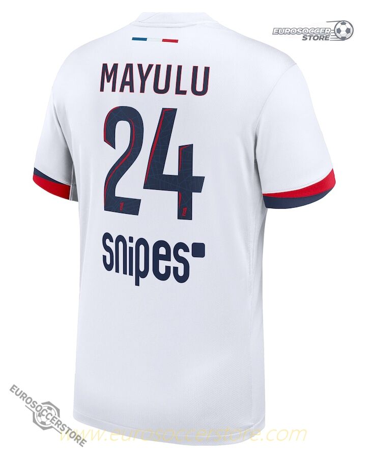 Mayulu's 24 Away Jersey for PSG in the 25-26 Season