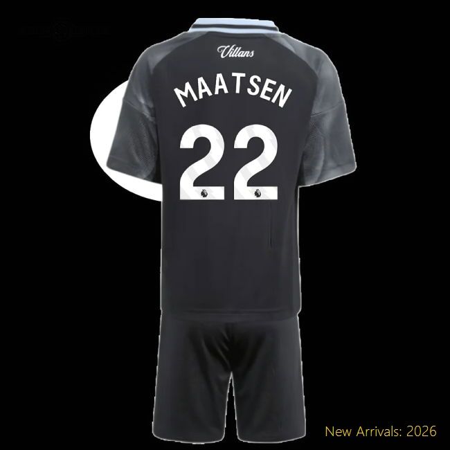 Official 2025-2026 Aston Villa Away Mini Kit Maatsen 22