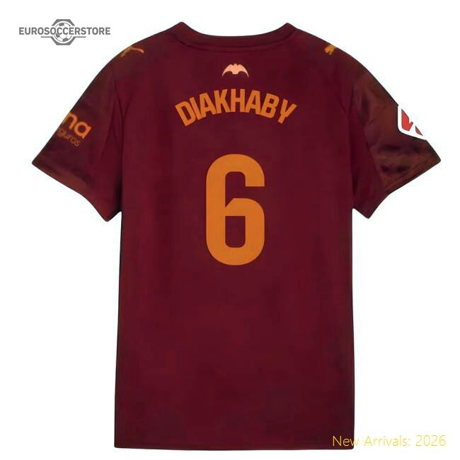 2025-2026 Valencia Away Match-ready Jersey Diakhaby Advanced Textile