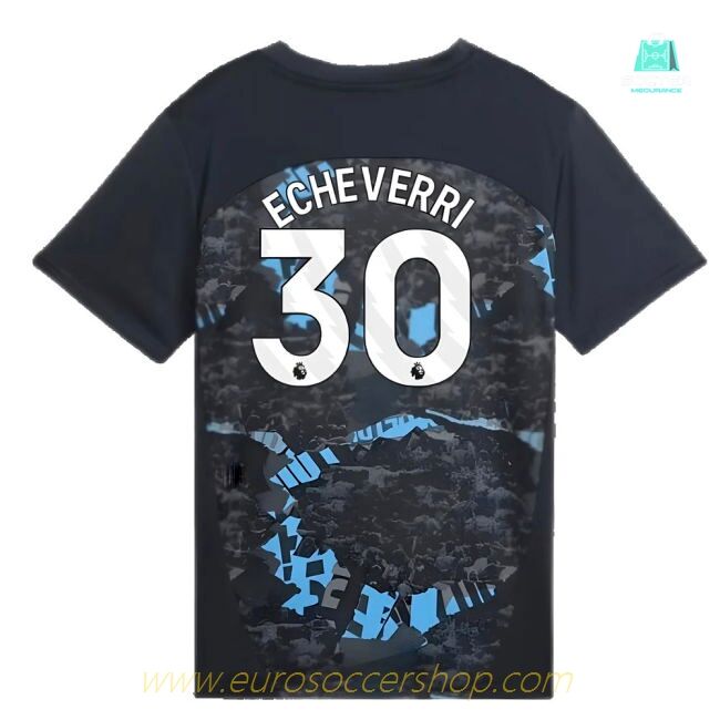 2024-2025 Man City Prematch SS Jersey (Strong Gray) - Kids (Echeverri 30)