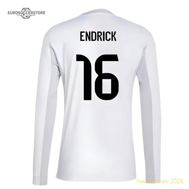 Exceptional 2025-2026 Real Madrid Long Sleeve Home Jersey (endrick 16)