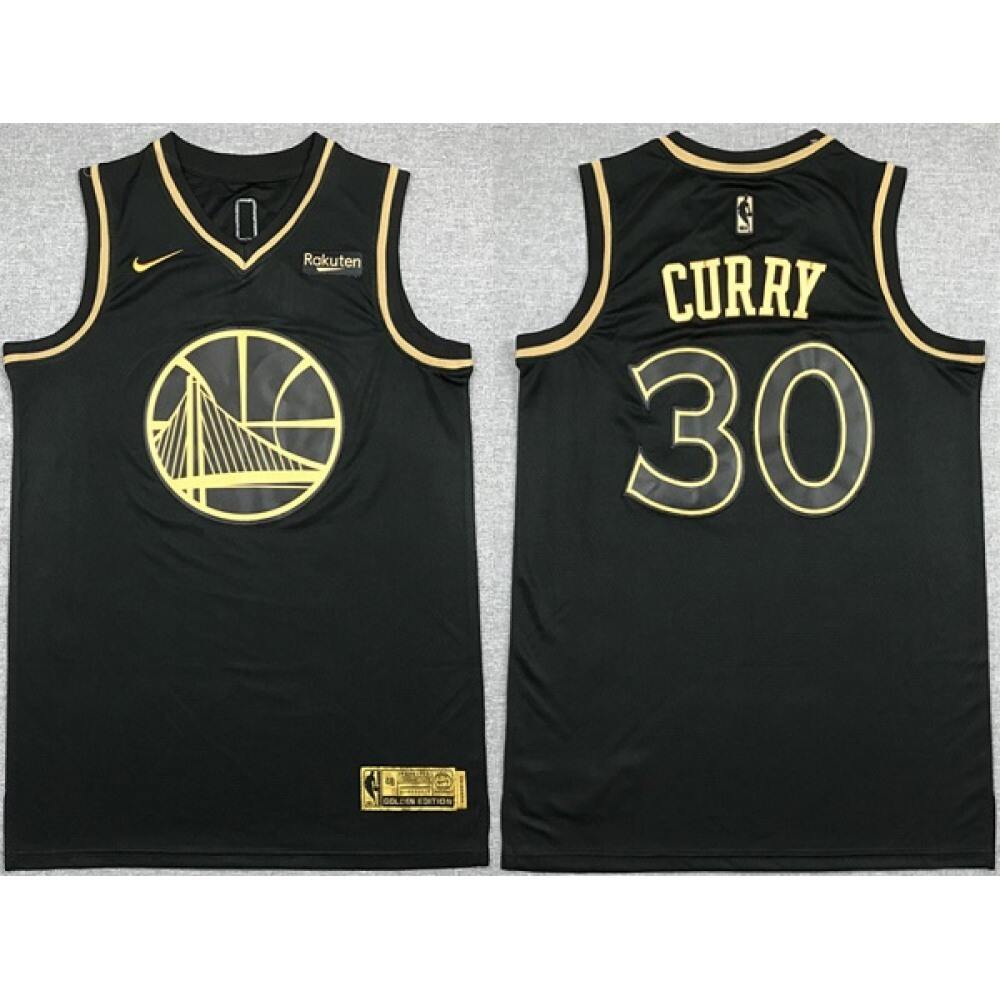 Official Golden State Warriors Stephen Curry30 Black Jersey -