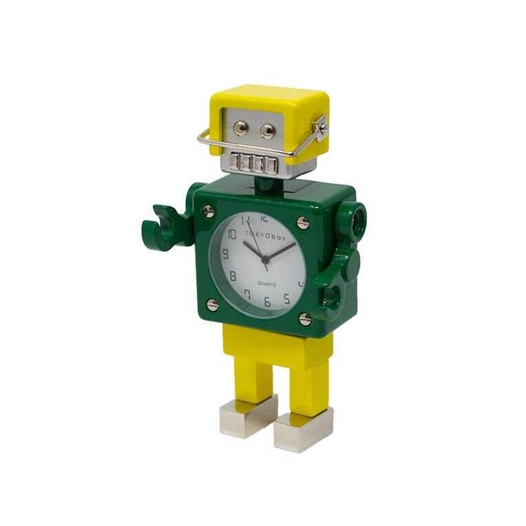 Football Robot Clock - Green/Yellow