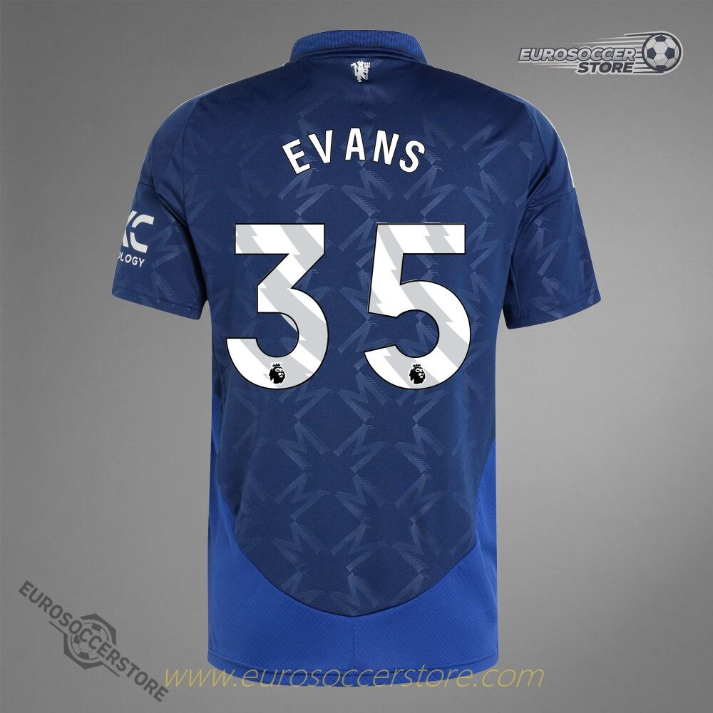 24-25 Season Manchester United EVANS 35 Away Football Jersey