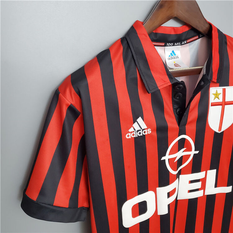 AC Milan 100 Anniversary Retro Football Shirt Jersey - Official