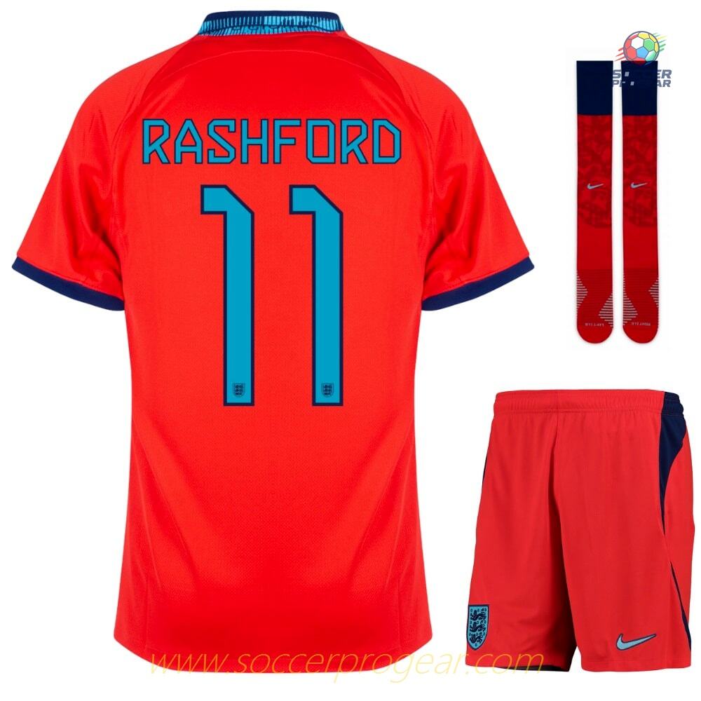 2022 2023 RASHFORD AWAY ENGLAND CHILD KIT JERSEY