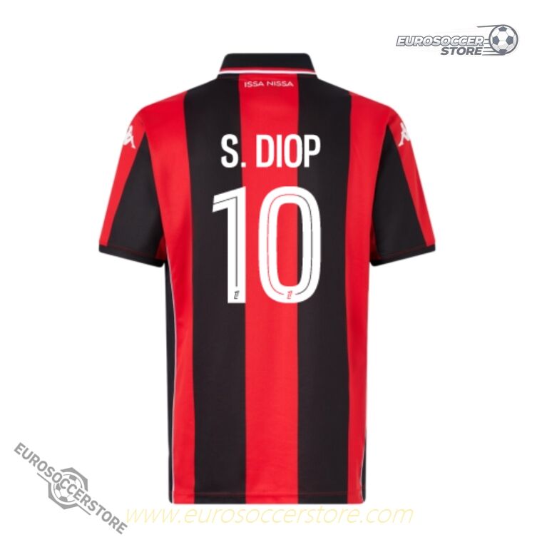 OGC Nice 25-26 Season Home Jersey Featuring S. DIOP #10