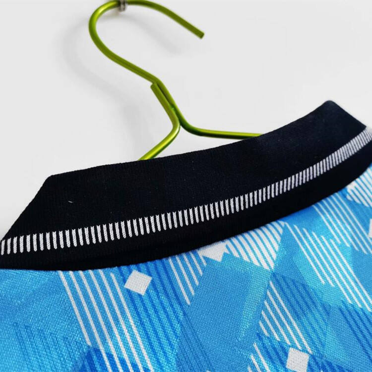 1990 England BlueRedwhite Retro Soccer Jersey Football Shirt -