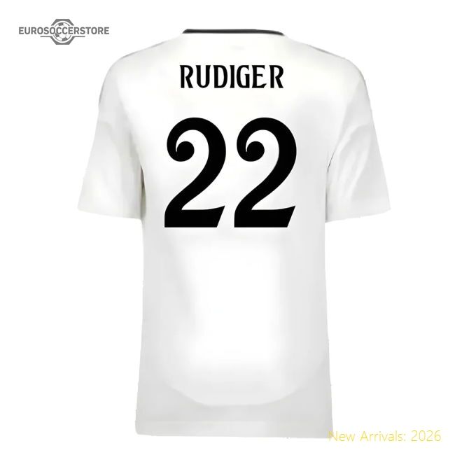 2024-2025 Real Madrid Home Youth Kit (rudiger 22) - Fan Design
