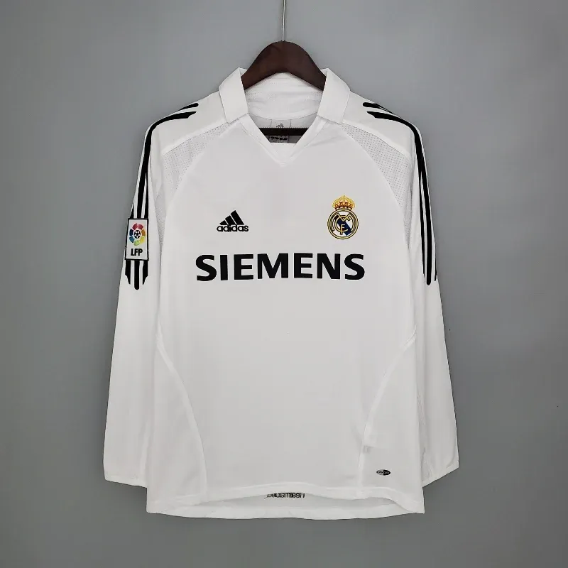 2005-2006 Long Sleeve Real Madrid Jersey retro kit