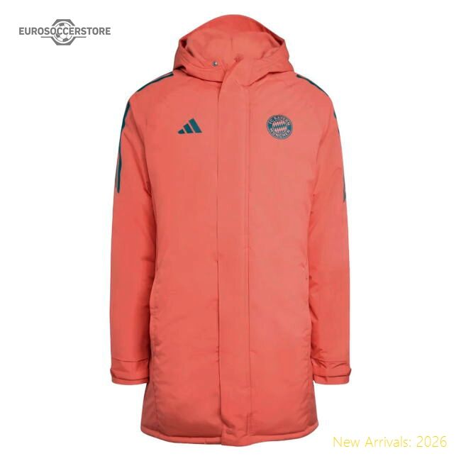 Premium-grade 2025-2026 Bayern Munich Parka (easy Coral) - Economical
