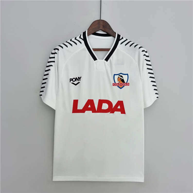Colo-Colo Retro Soccer Jersey 1992 White Home Football Shirt -