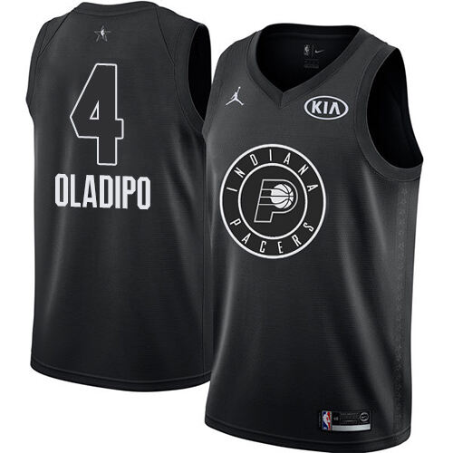 Pacers Victor Oladipo #4 Superior 2018 Icon NBA Swingman Jersey Black