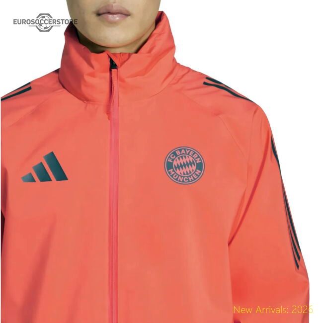 2025-2026 Bayern Munich Rain Jacket (easy Coral) - Collectors Item