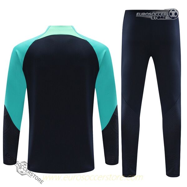 Barcelona 23-24 Navy Blue Zippered Tracksuit