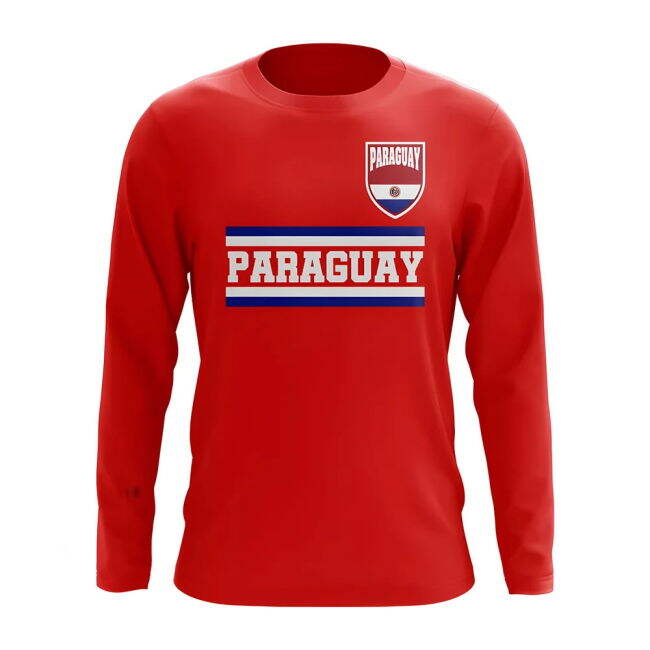 Paraguay Core Football Country Long Sleeve T-Shirt (Red)
