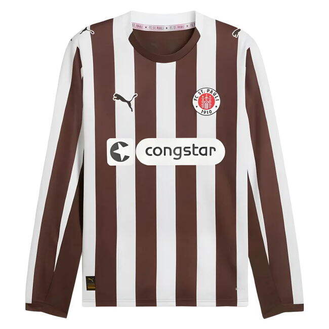 Home Shirt for St Pauli Long Sleeve 2025-2026 (Unisex