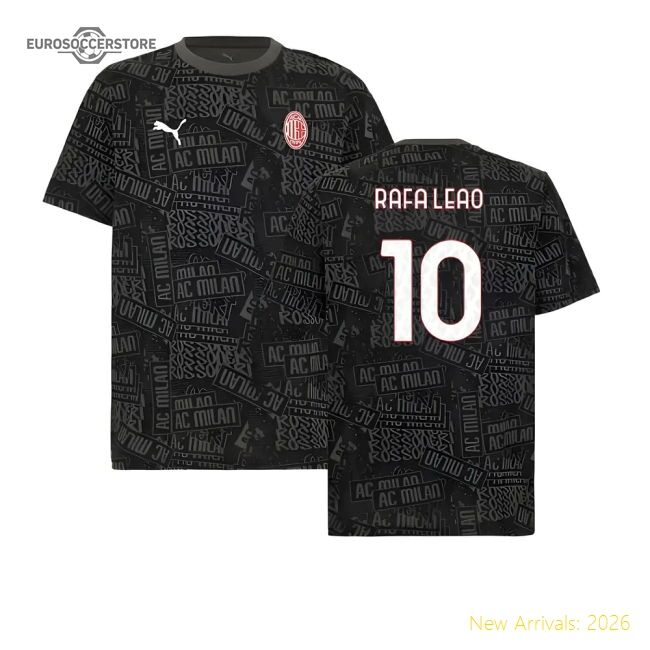 Ac Milan Serie A Tim Rafa Leao Home Pro-level Jersey Kappa Kombat