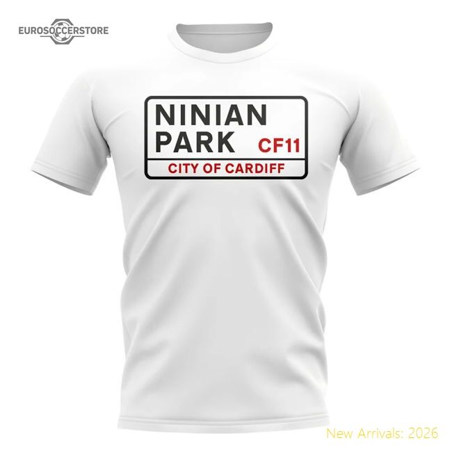 Cardiff Ninian Park Street Sign T-shirt (white) - Collectors Item