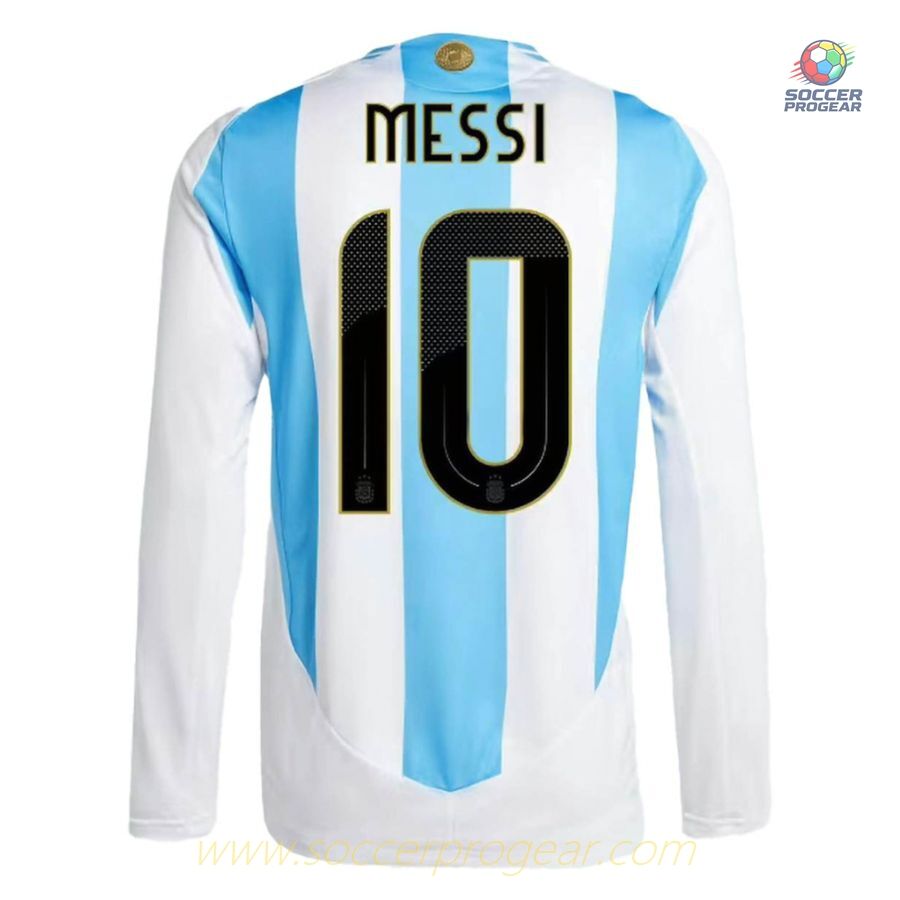 Argentina Home Team Jersey 2024/25 Collection Messi Long Sleeve