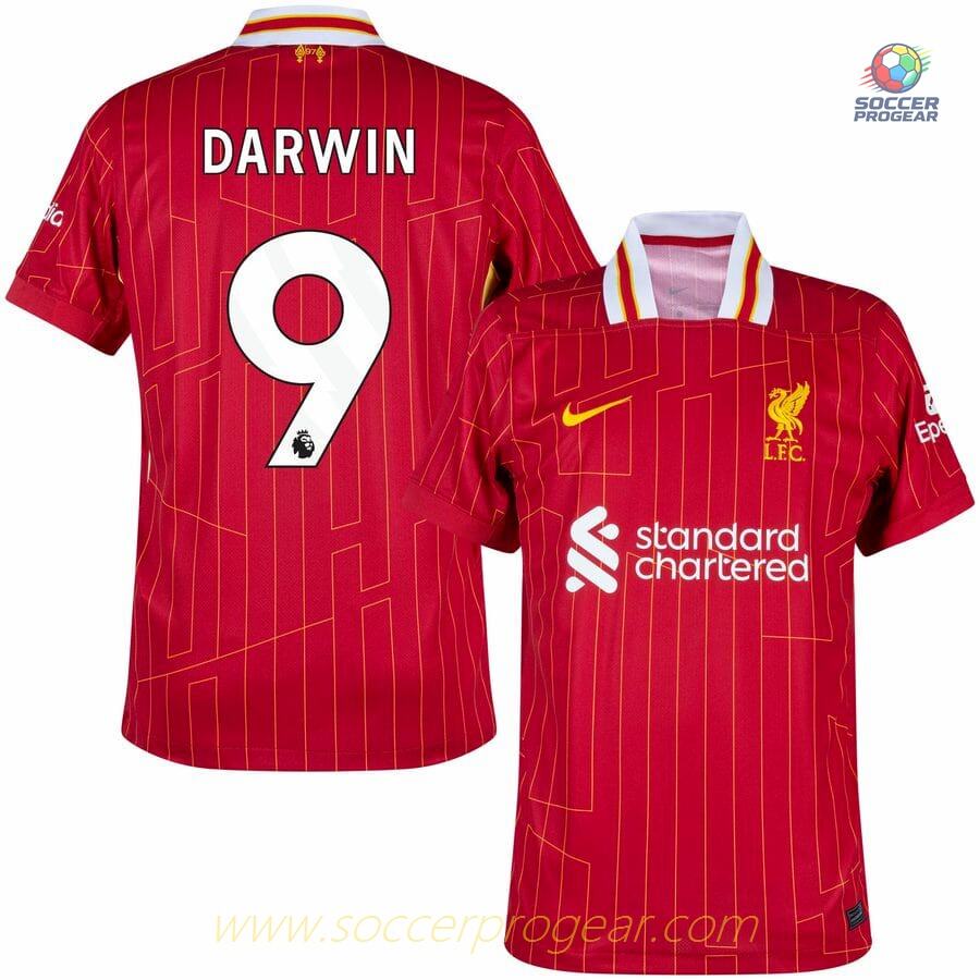 Liverpool Home Team Football Jersey 2024/25 Collection Darwin