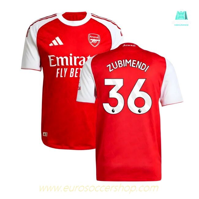 2025-2026 Arsenal Authentic Home Shirt (Zubimendi 36)
