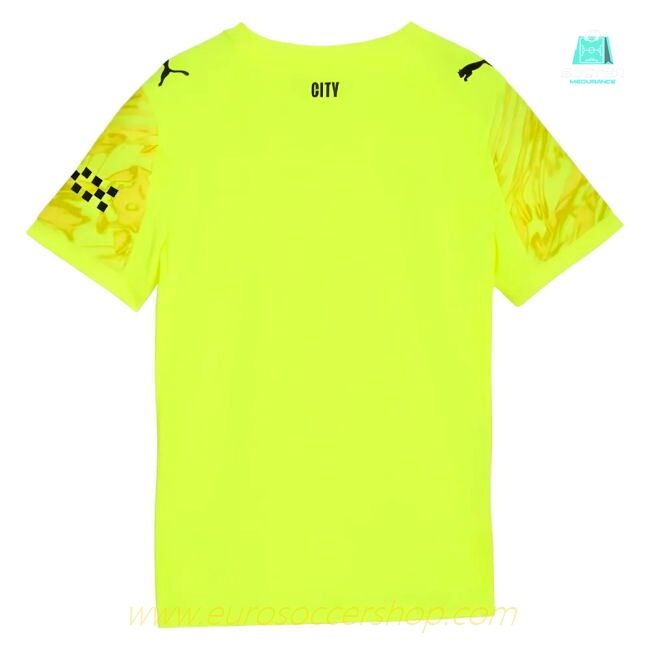 2025-2026 Man City Goalkeeper Third Shirt (Yellow) - Kids