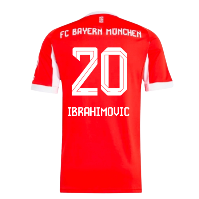 2025-2026 Bayern Munich Home Elegant Shirt (Ibrahimovic 20)