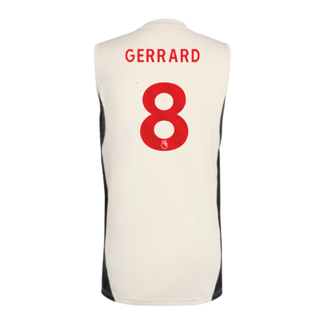 2025-2026 Liverpool Sleeveless Jersey (White) (Gerrard 8) - officia...