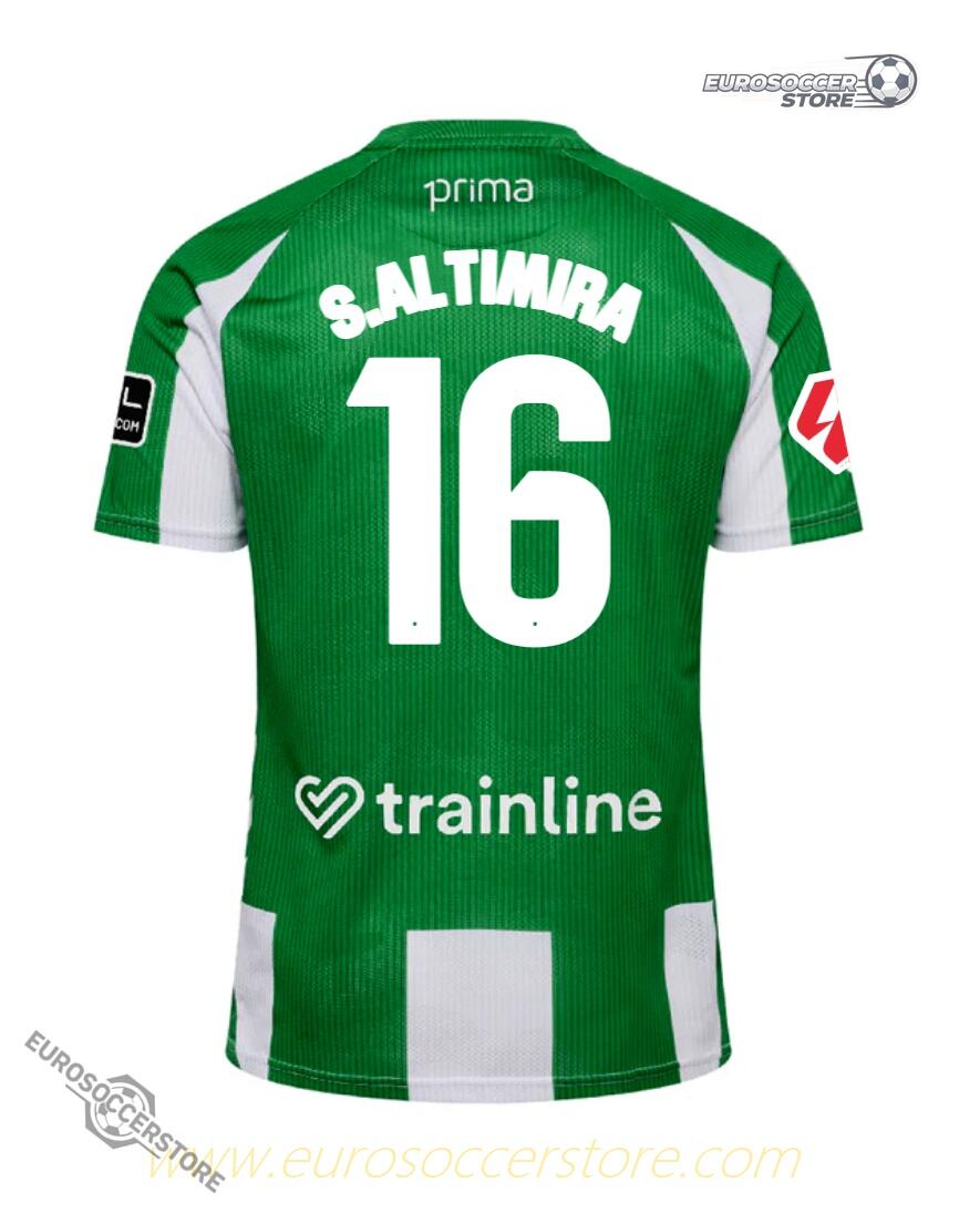 Real Betis 25-26 Season Home Jersey Featuring S.ALTIMIRA 16 (S.ALTIMIRA 16 No.)