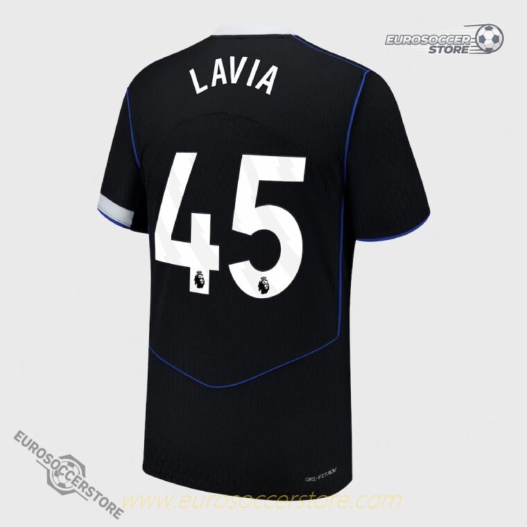 Chelsea 25-26 Season Third Jersey, Player Version, Featuring LAVIA with Number 45
