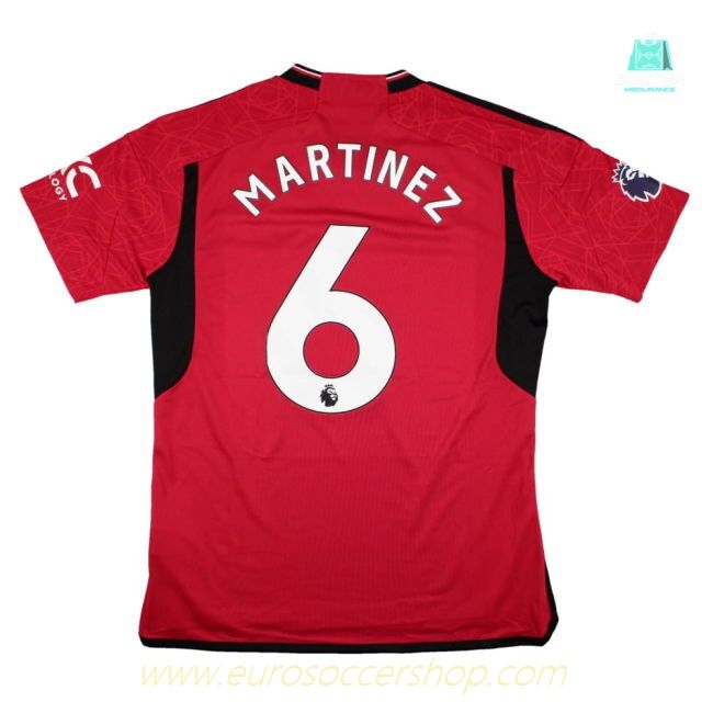 2023-2024 Man Utd Home Shirt (L) Martinez #6 (Mint)
