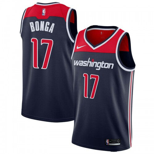 Wizards #17 Isaac Bonga Professional 2024 Statement NBA Jersey - Blue