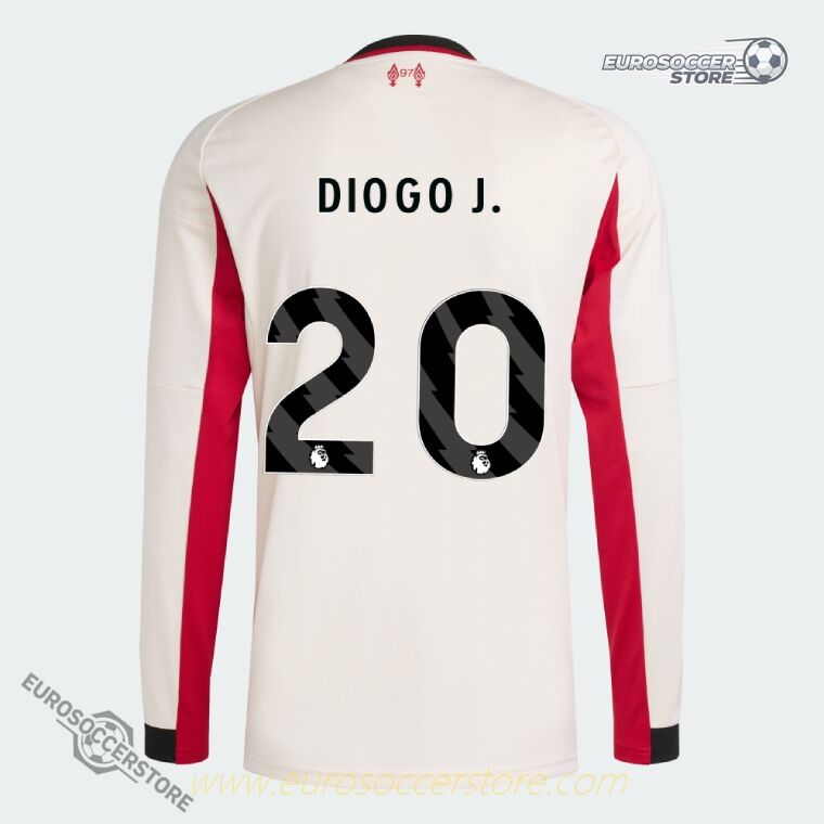 DIOGO J.'s Liverpool 2025-26 Away Long Sleeve Jersey 25